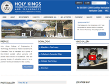Tablet Screenshot of holykingscollege.com